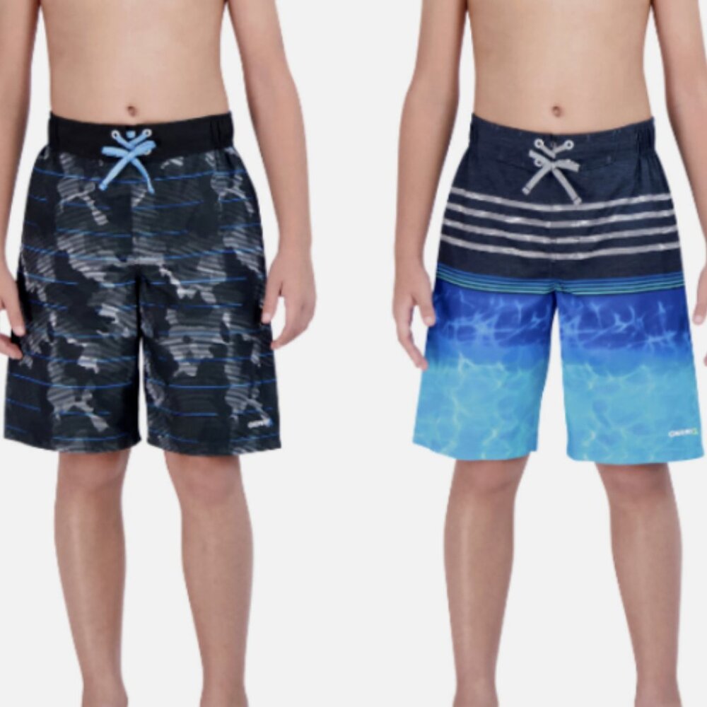 Gerry Youth Boy's 2-pack UPF 50+ Swim Trunks